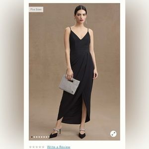 BHLDN Lyra Crepe dress in Black